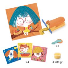 DJECO Tvorenie s plastelínou: Kučery a rovné vlasy