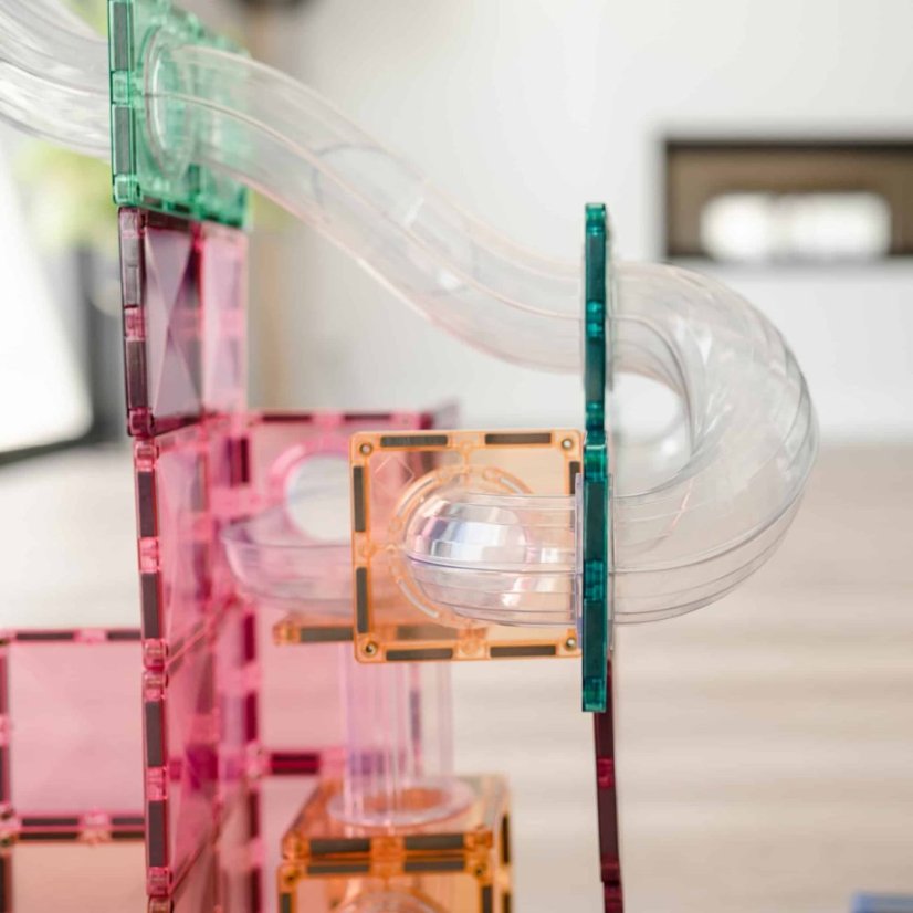 Connetix Magnetická stavebnica Pastel Ball Run Pack ROZŠÍRENIE 80 ks