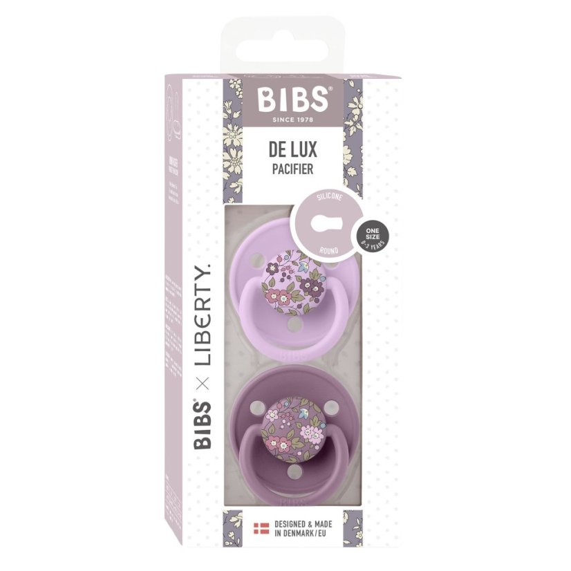 BIBS x LIBERTY De Lux cumlíky zo silikónu 2ks - one size (Fossil Grey / Sage)