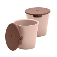 BIBS poháriky s vrchnákom - 2 ks (Blush)
