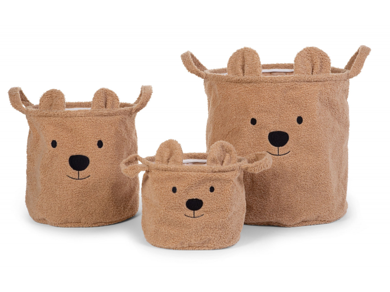 Childhome Kôš na hračky Teddy Beige 25x20x20 cm