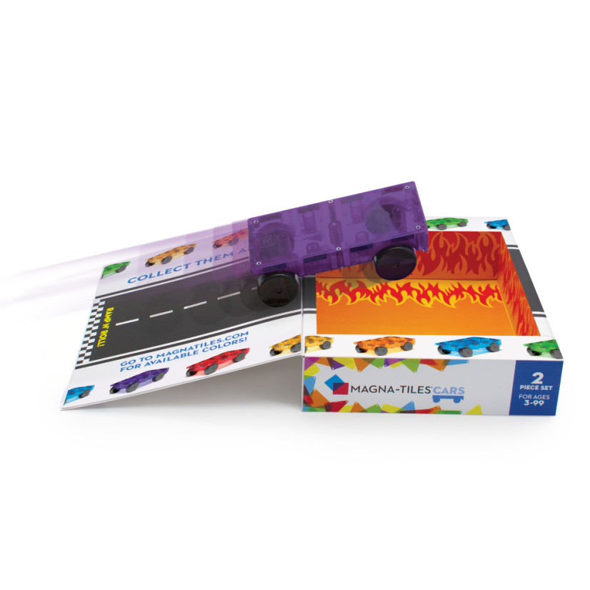 Magna-Tiles Magnetická stavebnica Cars 2 dielna Purple/red