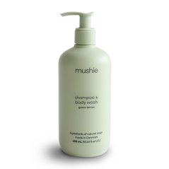 Mushie Organic Baby šampón na telo a vlásky 400ml (Green Lemon)