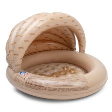 Swim Essentials Nafukovací bazén se stříškou Brown Leopard 100 cm