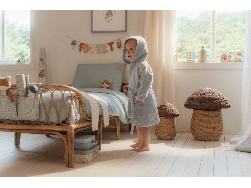 Little Dutch Župan froté Forest Friends Blue veľ. 86/92