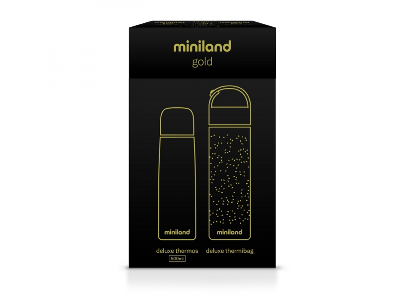 Miniland Sada termosky a termoobalu DeLuxe zlatá