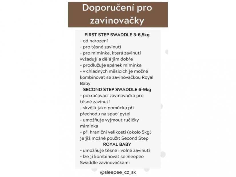Zavinovačka Sleepee Second Step Swaddle s čiapočkou zadarmo Bodky čierne