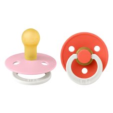 BIBS Colour cumlíky z prírodného kaučuku 2ks - veľkosť 1 (Baby Pink Nočný / Tango Nočný)