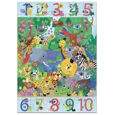 Djeco Obrovské vzdelávacie puzzle Džungľa 54 ks