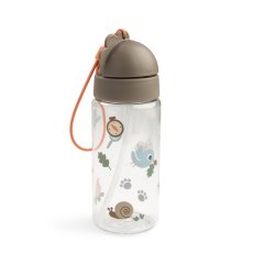 Detská fľaša so slamkou Tiny Trails 350 ml - piesková