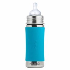 Pura nerezová dojčenská fľaša 325ml (aqua)