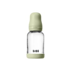 BIBS antikoliková sklenená fľaša so silikónovým cumlíkom 120ml (Sage)