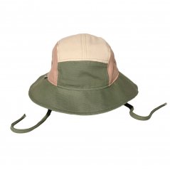 KiETLA klobouček s UV ochranou 0-1 rok (Green/Natural/Pink)