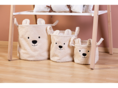 Childhome Koše na hračky Teddy Off White 3 ks