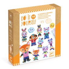Djeco DIY Vyrob si sám 15 magnetiek na ozdobenie Zábavná rodina