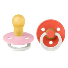 BIBS Colour cumlíky z prírodného kaučuku 2ks - veľkosť 3 (Baby Pink Nočný / Tango Nočný)