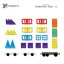 Connetix Magnetni komplet Rainbow Transport Pack 50 ks