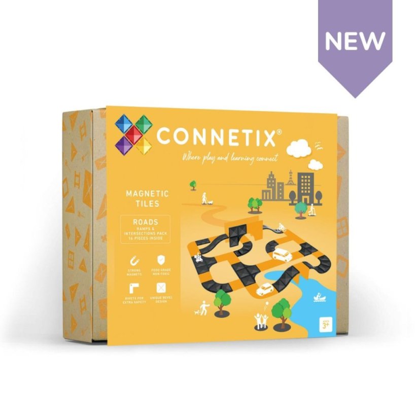 Connetix Magnetická stavebnica Rampy a zákruty 16 ks