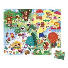 Janod Puzzle v kufríku Štyri ročné obdobia 36 ks