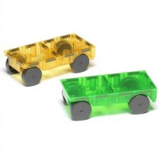 Magna-Tiles Magnetická stavebnice Cars 2 dílná Green/yellow