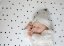 Dětské čepice - sada dvou kusů veverky/pírka - Věk: 0 - 2 měsíců