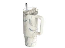 Quokka Termo hrnek z nerezové oceli s brčkem Stream Cotton 950 ml