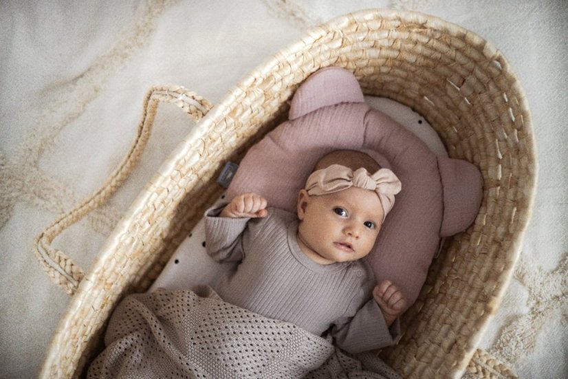 Mušelínový fixačný vankúš Sleepee Rose Ružová