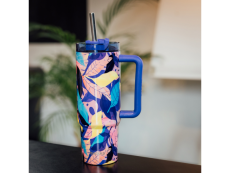 Quokka Nerezový termohrnček so slamkou Vibe Midnight Forest 880 ml