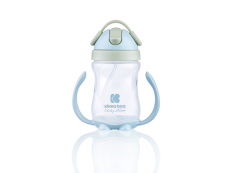 KikkaBoo Hrnček so silikónovou slamkou 300ml 12m+ Blue