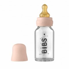 BIBS Baby Bottle steklena steklenička 110ml (Blush)