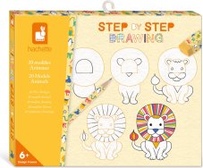 Janod Step by step Kreativní sada Kreslení krok za krokem Zvířata od 6 let