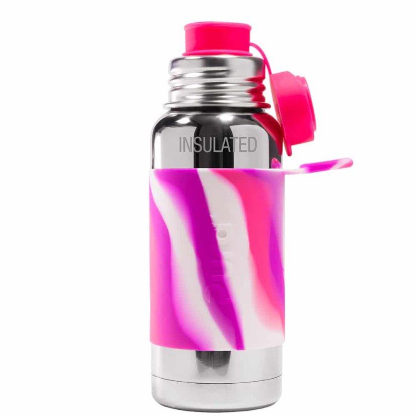 Pura TERMO fľaša so športovým uzáverom 475ml (ružovo-biela)