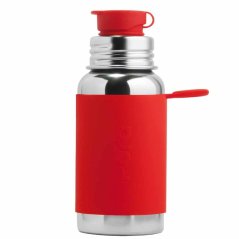 Pura nerezová fľaša so športovým uzáverom 550ml (červená)