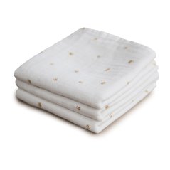 Mushie mušelínové pleny z organické bavlny 3ks (Crowns)