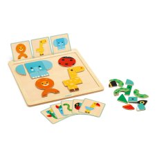 Djeco Magnetické puzzle Tváre zvieratiek GeoBasic