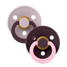 BIBS STUDIO Colour Fusion cumlíky z prírodného kaučuku 2ks – veľkosť 2 (Dusky Lilac Plum mix)