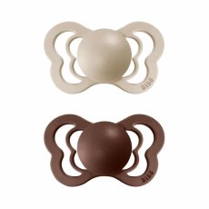 BIBS Couture anatomické cumlíky zo silikónu 2ks - veľkosť 2 (Vanilla / Mocha)