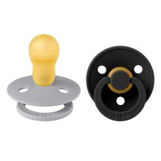 BIBS Colour cumlíky z prírodného kaučuku 2ks - veľkosť 3 (Cloud / Black)