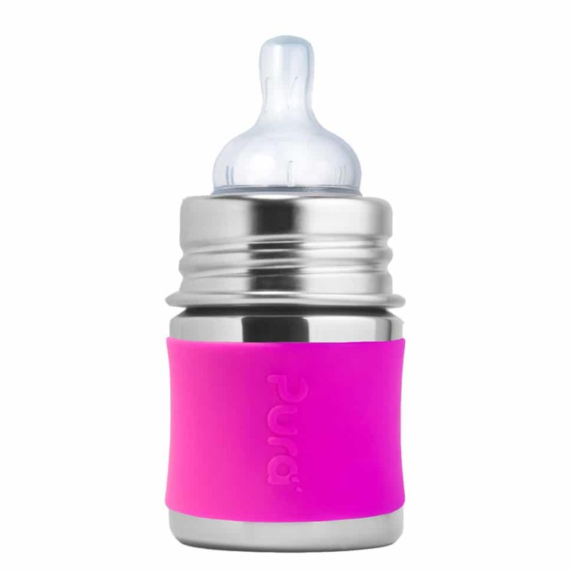 Pura nerezová kojenecká láhev 150ml (aqua)