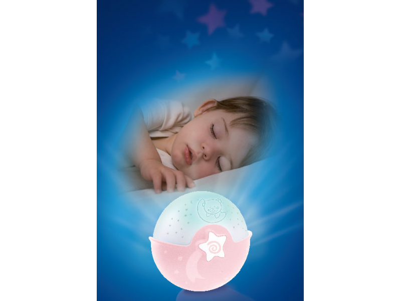 Infantino Nočna svetilka s projekcijo roza