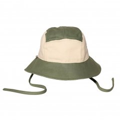 KiETLA klobouček s UV ochranou 0-1 rok (Natural / Green)