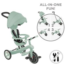 Globber trojkolka Explorer Trike 4in1 Ecologic Pistachio