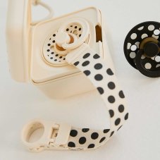BIBS STUDIO Polka Loop klip na cumlík (Ivory)