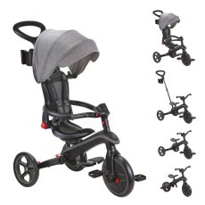 Globber trojkolka Explorer Trike Foldable 4in1 Black-Grey