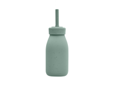 KikkaBoo Fľaša so slamkou Platinum Silicone Sage