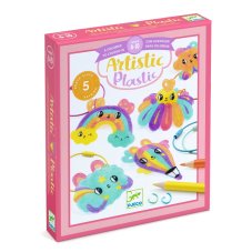 DJECO Artistic Plastic: Kawaii přívěsky na klíče z magického plastu na vybarvování (5ks)