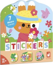 Janod Stickers Zošit s predlohami a samolepkami Vidiek