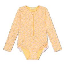 Swim Essentials Plavky s dlhým rukávom s UPF 50+ Florish yellow