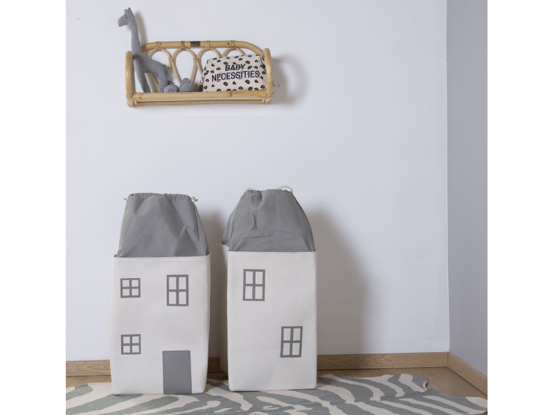 Childhome Box na hračky Dom Grey Off White