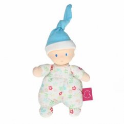 Mini panenka miláček - 15cm (kvítkovaná modrá čepice)